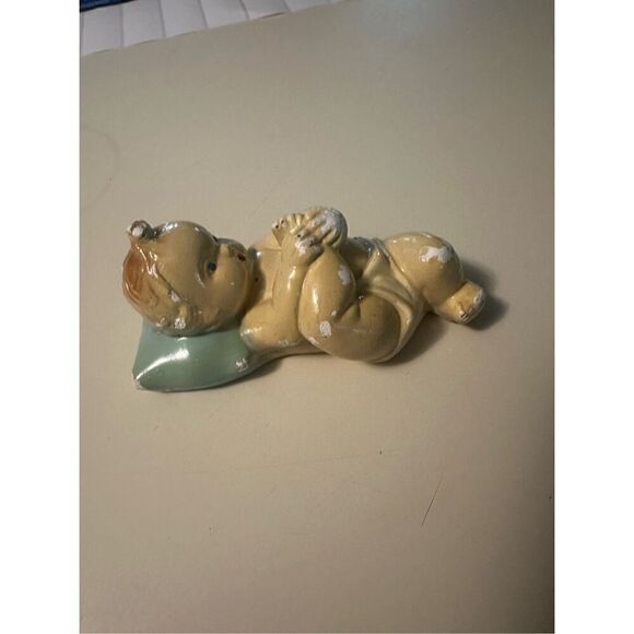 Antique Vintage Chalk ware Baby Figurine Collectible 4.5” Retro - Picture 3 of 9